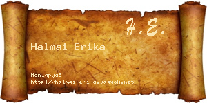 Halmai Erika névjegykártya